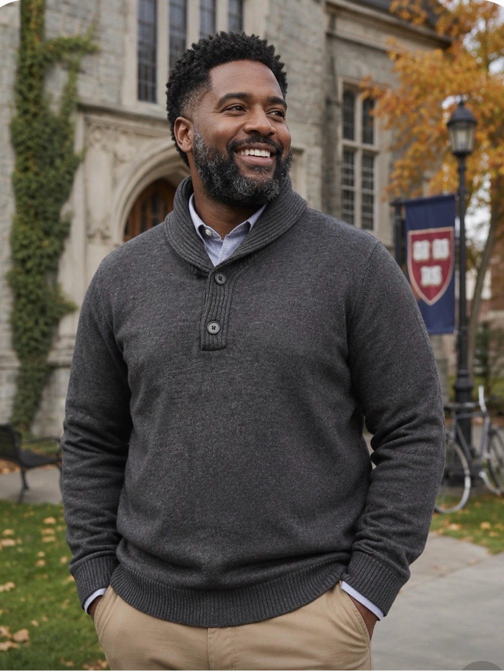 J. Crew Men’s Shawl-collar sweater in supersoft lambswool blend XL